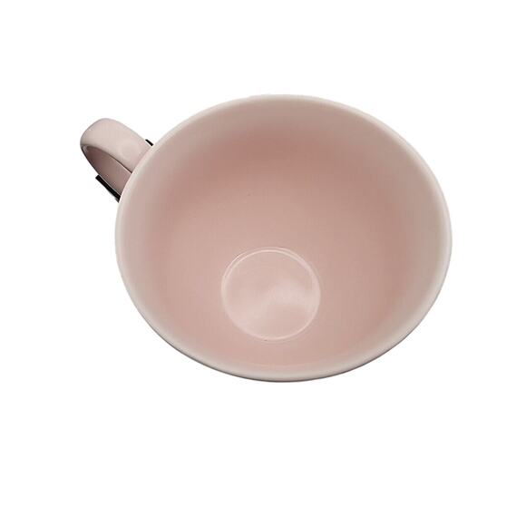 NWT Nanette Lepore Pink Matte "Finally" Footed Coffee Mug Quality Porcelain - Picture 8 of 11